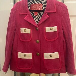 Coach Pink and White Blazer